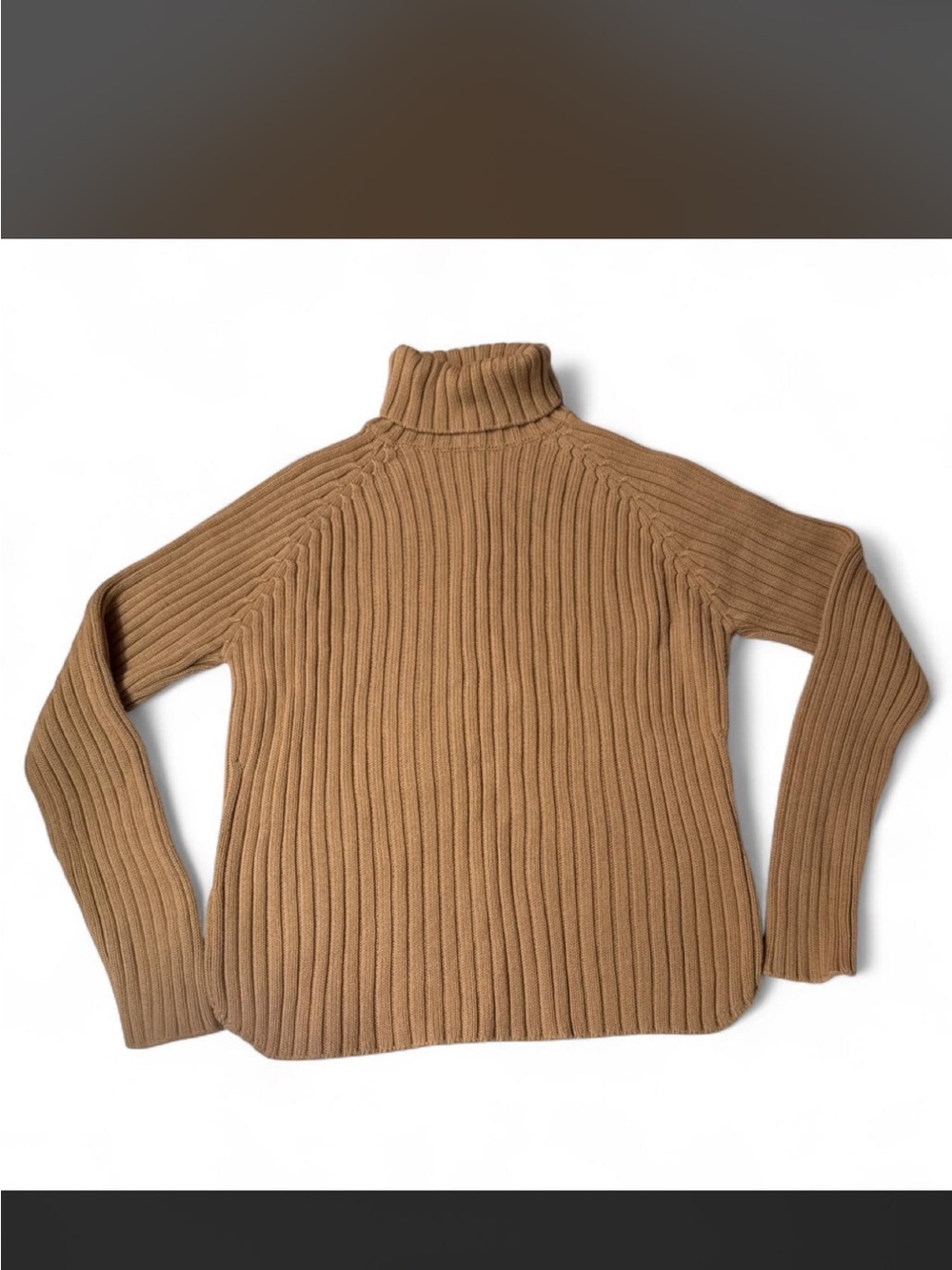GAP Women’s Ribbed Turtleneck Sweater - Camel